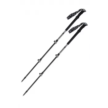 VOLVEN Adventure Poles Pro Grey - 3-Section Trekking Poles, 65-135 cm, 7075 Aluminum, EVA Grip, Tungsten Tips