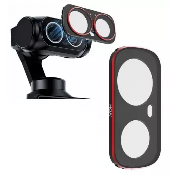 SUNNYLIFE MC UV Protective Filter for Insta360 ONE X2 / X3 – Ultra Slim Multi-Coated Optical Glass, Snap-On, Black Frame
