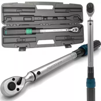 ROCKFORCE Premium Click Torque Wrench 3/8 inch Drive 20-120 Nm, Chrome Vanadium, ISO 6789