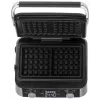 Adler AD 3084 Waffle Maker with LED Display, 5 Programs, 7 Browning Settings, 1600 W (max 2400 W), Non-Stick Plates, Black/Silver