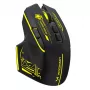 WOZINSKY WMGB-1181 Wireless Gaming Mouse, 3200 DPI, RGB Backlight, Rechargeable, Black-Yellow