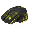 WOZINSKY WMGB-1181 Wireless Gaming Mouse, 3200 DPI, RGB Backlight, Rechargeable, Black-Yellow