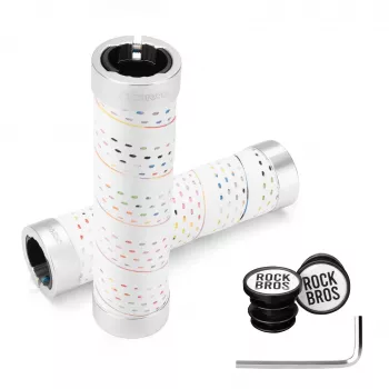 ROCKBROS GR0112 Lock-On Bicycle Grips - White