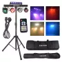 LIGHT4ME BEAM LASER STROBE LED PAR DERBY UV I - 4-in-1 Multi-Effect Stage Light with Red/Green Laser, UV, and DMX Control
