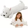 LEAN TOYS West Highland Plush Dog Cuddly Toy White 60 cm