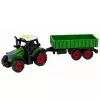 LEAN TOYS Farm Tractor with Agricultural Trailer Friction Drive Lights Sound 35cm