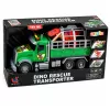 LEAN TOYS Transporter Truck with Cage T-Rex Dinosaur Figure Lights and Sounds 1:12