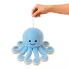 LEAN TOYS Plush Octopus Cuddly Toy with Elastic Tentacles Blue 30 cm