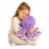 LEAN TOYS Plush Octopus Cuddly Toy with Elastic Tentacles Purple 50 cm