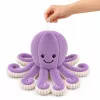 LEAN TOYS Plush Octopus Cuddly Toy with Elastic Tentacles Purple 50 cm