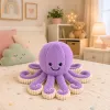 LEAN TOYS Plush Octopus Cuddly Toy with Elastic Tentacles Purple 50 cm