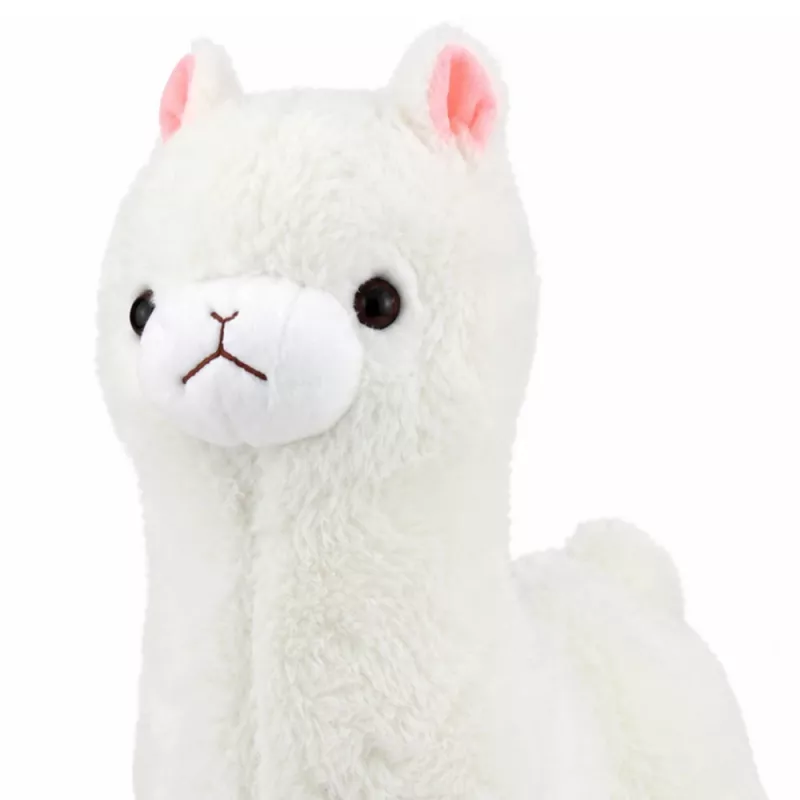 LEAN TOYS Plush Alpaca Llama Soft Fur White 38 cm