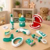 LEAN TOYS Little Dentist Set Vibrating Toothbrush Blue 15 pcs.
