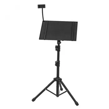 DNA PLS1 Laptop Tripod Stand Height Adjustable 900-1400 mm Steel Platform 400x300 mm Supports up to 10 kg Black