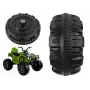 LEAN CARS Rear Wheel for Electric Ride-On Quad BDM0909 BDM906 - Black, 280mm, Hexagonal 12mm Bore