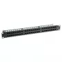 DELTA ENERGY SYSTEMS PP-48/RJ/6C 48-Port Cat6 UTP Patch Panel, 1U 19-Inch Rackmount, Black