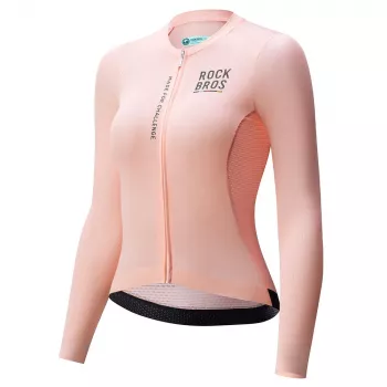 ROCKBROS ROAD TO SKY Women's Long Sleeve Cycling Jersey Pink Size M