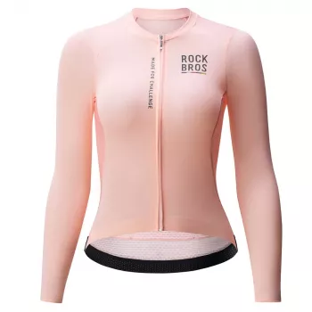 ROCKBROS ROAD TO SKY Women's Long Sleeve Cycling Jersey Pink Size M