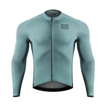 ROCKBROS ROAD TO SKY Men's Long Sleeve Cycling Jersey M Grey-Blue