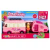 LEAN TOYS Travel Set Camper with Trailer Doll Furniture Accessories Pink