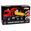 LEAN TOYS Truck Crane Garbage Sorting Containers Lights Sound Red
