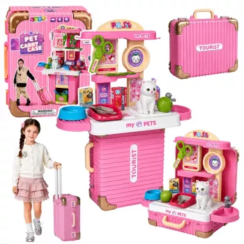 LEAN TOYS Veterinarian Suitcase Kitten Care Kit White Accessories