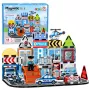LEAN TOYS Magnetic Construction Blocks Police Base Vehicles Policeman 44 pcs