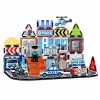 LEAN TOYS Magnetic Construction Blocks Police Base Vehicles Policeman 44 pcs