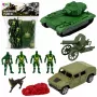 LEAN TOYS Military Set Soldiers Tank Vehicle Gun 13 pcs