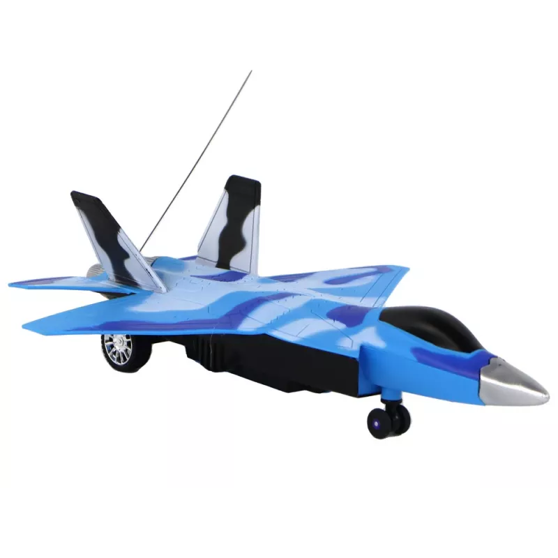 LEAN TOYS 16645 Remote Control F-16 Fighting Falcon Jet with Sound and Light Effects, 2.4 GHz, Grey