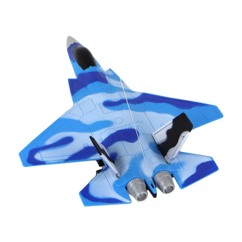 LEAN TOYS 16645 Remote Control F-16 Fighting Falcon Jet with Sound and Light Effects, 2.4 GHz, Grey