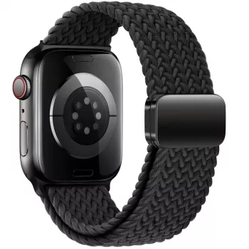 Tech-Protect Nylon Magnetic Loop Strap for Apple Watch 8/9/10/11/SE (40/41/42mm) Black