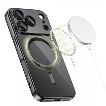 Tech-Protect Magflex MagSafe Back Cover for Apple iPhone 17 Pro Max, Shiny Black (TPU/PC)