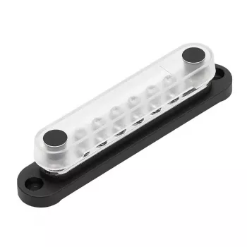 Busbar Solvian 48V 150A – 4-Stud Tinned Copper Power Distribution Block for DC Systems