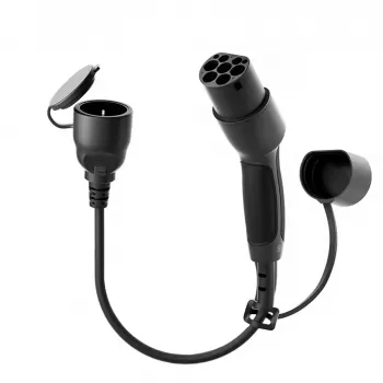 AKYGA AK-SC-E28 Type 2 to Schuko EV Charging Adapter Cable 16A 0.3m Black