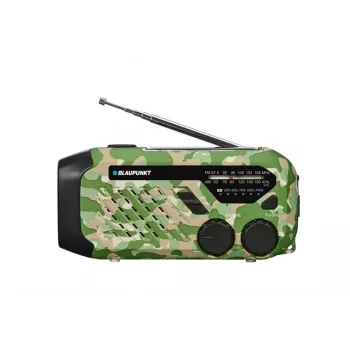 Blaupunkt ER10GC Portable Analog FM/AM Radio Receiver with Telescopic Antenna, Integrated Speaker, Carrying Handle, Green