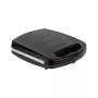 TEESA Sandwich Maker with Ceramic Inserts for 4 Sandwiches, 1500 W, Black/Silver