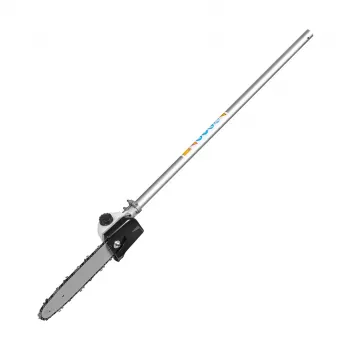 REBEL RB-5008 Chainsaw Attachment for Brush Cutter, 10 inch Bar, 3/8 inch Pitch, 1.3mm Gauge, 44 Drive Links, Automatic Lubrication, 150ml Oil Tank, Fits 26mm 9-Spline Shaft