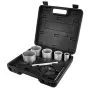 Graphite 8-Piece Tungsten Carbide Hole Saw Set 32-83 mm with SDS-Plus Arbor and Case