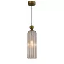 Piega Pendant Light LP-939/1P Amber E14 Glass Shade Chrome Accents