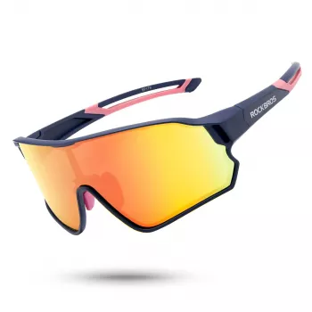 Rockbros 10134PL Polarized Cycling Sunglasses - Blue-Pink