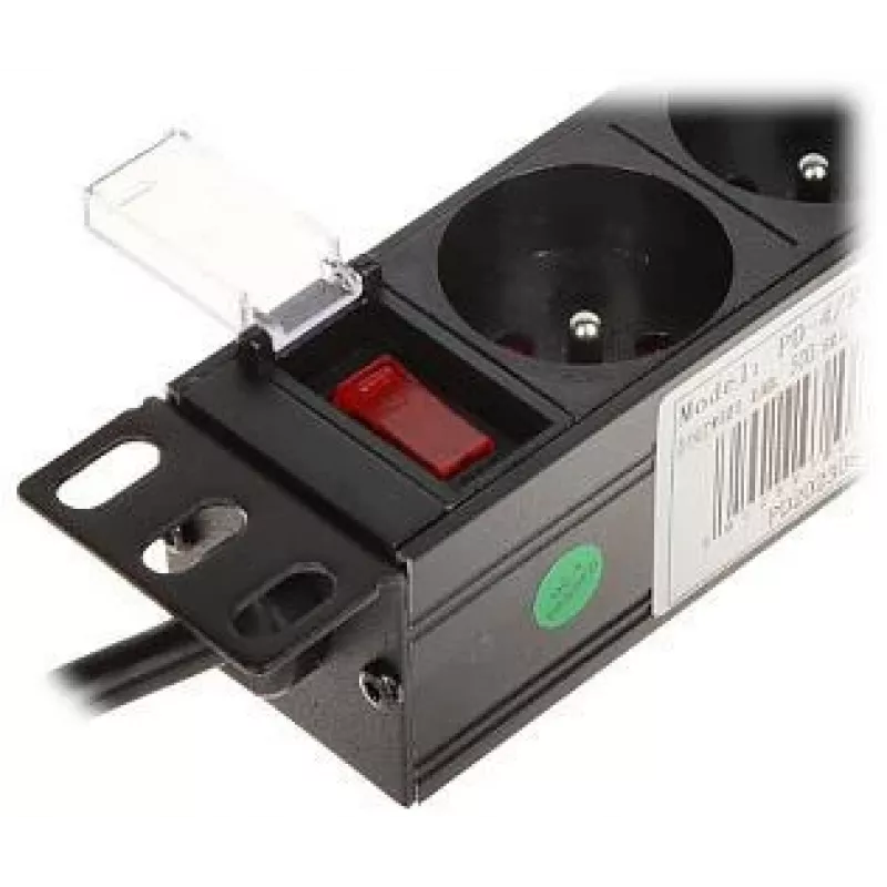 DELTA PD-4/R10/R 4-Socket Power Strip with 10m Cable, Red