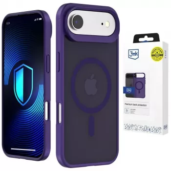 3MK Smoke MagCase Purple for Apple iPhone 15 Pro Max – Translucent MagSafe Back Cover