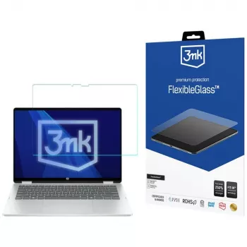 3MK FlexibleGlass Hybrid Screen Protector for HP OmniBook 5 Flip 14 - 7H, Self-Healing, Oleophobic, 2.5D Rounded Edges
