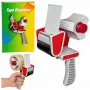 LEAN Manual Packing Tape Dispenser with Tensioner, Width 50mm, Red and Black