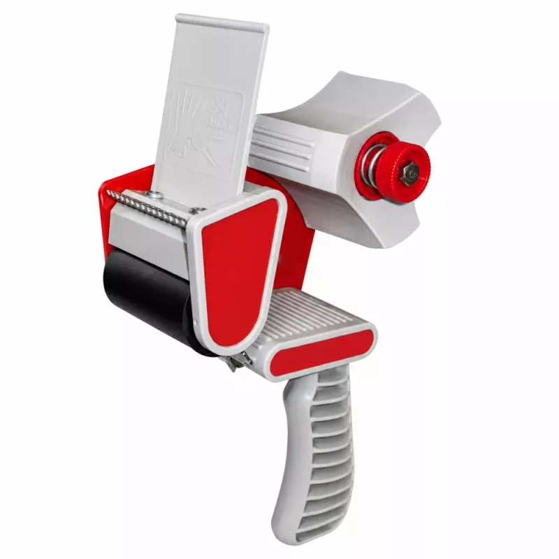LEAN Manual Packing Tape Dispenser with Tensioner, Width 50mm, Red and Black