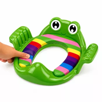 LEAN TOYS Toilet Seat Cover for Children Soft Seat with Handles Green