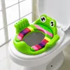 LEAN TOYS Toilet Seat Cover for Children Soft Seat with Handles Green