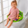 LEAN TOYS Toilet Seat Cover for Children Soft Seat with Handles Green