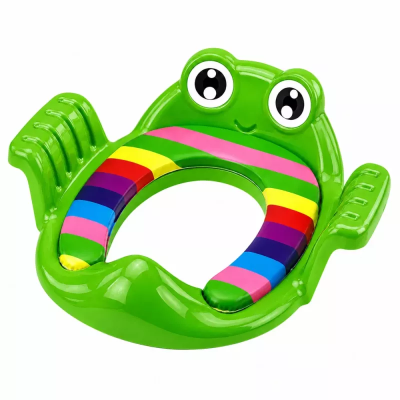 LEAN TOYS Toilet Seat Cover for Children Soft Seat with Handles Green